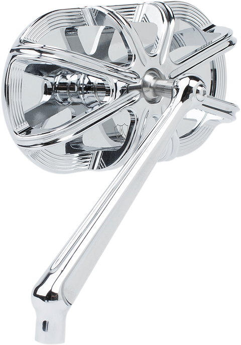 Mirror - Side View - Caged Series/10 Gauge - Chrome - Left