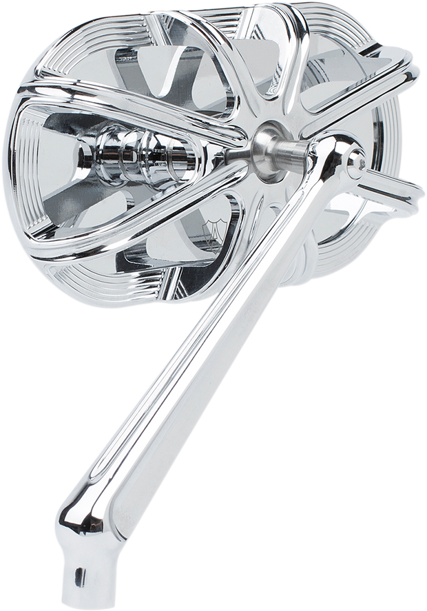 Mirror - Side View - Caged Series/10 Gauge - Chrome - Left