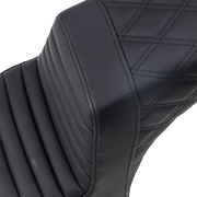 Step-Up Seat - Front Tuck-n-Roll/Rear Lattice Stitch - Black - Scout '18-'24