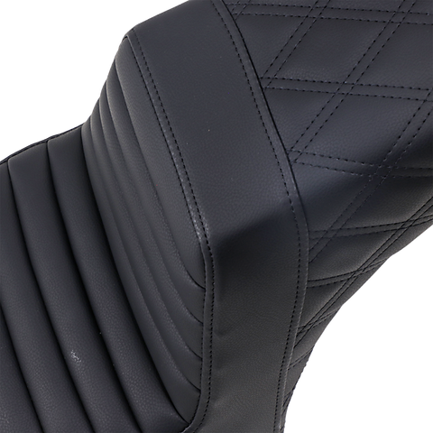 Step-Up Seat - Front Tuck-n-Roll/Rear Lattice Stitch - Black - Scout &