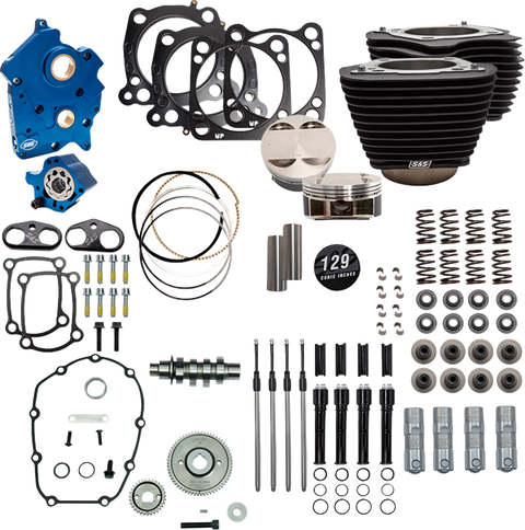 129" Power Pack - 550 Gear Drive - Oil Cooled - Wrinkle Black w/o Highlight Fins - M8