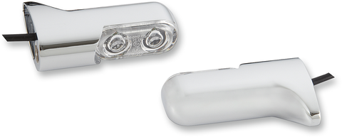 Marker Lights - Turn Signals - Red/Rear - Chrome