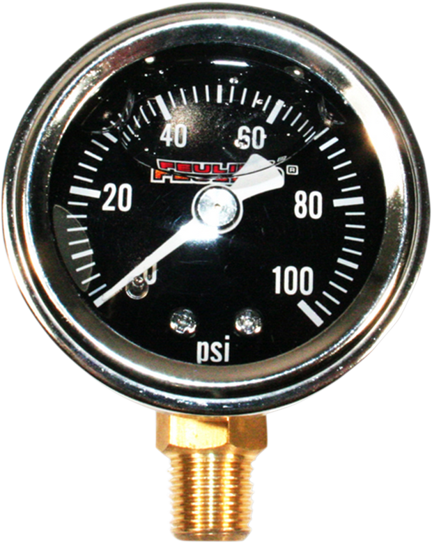 Liquid Filled Oil Pressure Gauge - 1.5" Dial - 1/8" Bottom Port - Black Face