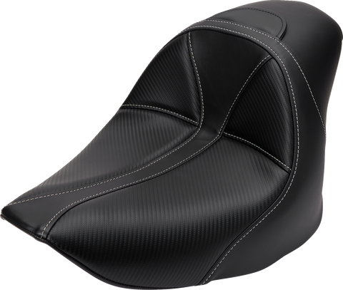 Dominator Solo Seat - w/o Backrest - Black w/ Gray Stitching - FL/FX &