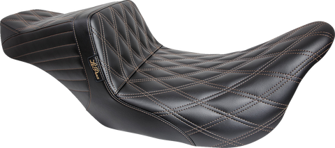 Tailwhip Seat - Double Diamond w/ Chestnut Thread - Black - FL &
