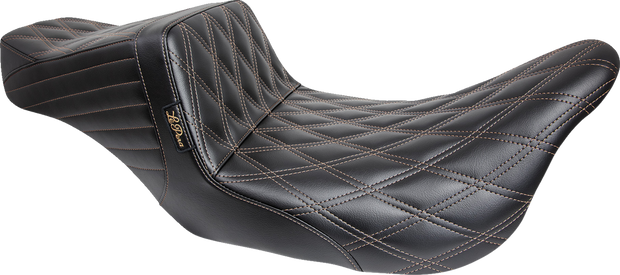 Tailwhip Seat - Double Diamond w/ Chestnut Thread - Black - FL &