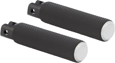Knurled Footpegs - Chrome - FX/FL &