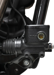 Brake Reservoir Cap - Rear - Black - Twice Cut - '18+ Softail