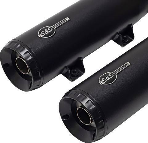Grand National Slip-On Mufflers - Black - Race Only