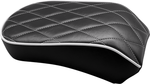 Bare Bones Pillion Pad - White Diamond - Black - FLDE/FLHC &