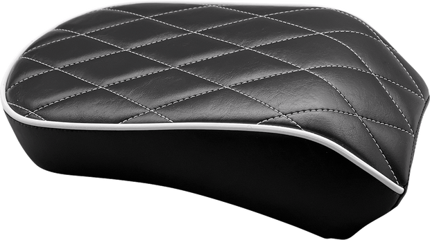 Bare Bones Pillion Pad - White Diamond - Black - FLDE/FLHC &