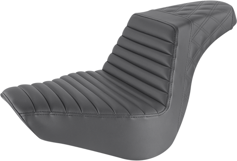 Step-Up Seat - Front Tuck-n-Roll/Rear Lattice Stitch - Black - FL/FX &