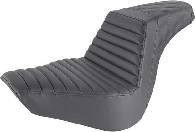 Step-Up Seat - Front Tuck-n-Roll/Rear Lattice Stitch - Black - FL/FX &
