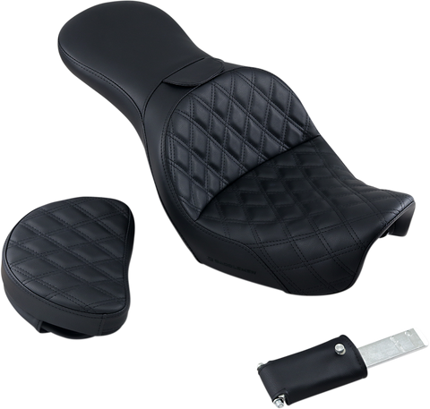 Explorer Seat - With Backrest - Lattice Stitched - Black - FXD