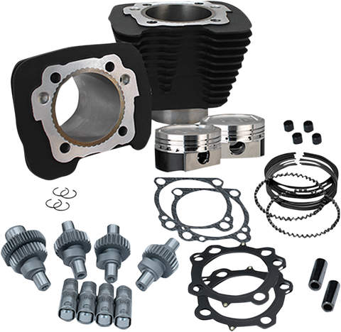 Hooligan Kit - 883 cc to 1200 cc - Wrinkle Black - Sportster