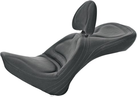 Seat - Explorer™ - With Backrest - Stitched - Black - Softail