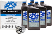 Oil Change Kit - Chrome Filter - M8 - 5 US quarts