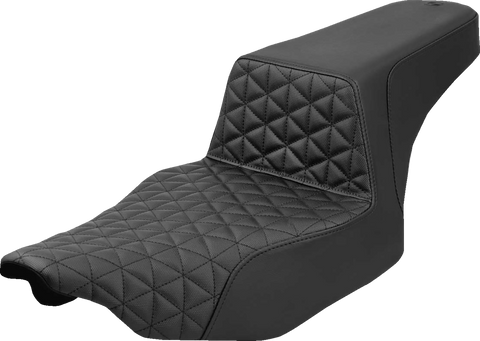 Extended Step-Up Seat - Tri-Gripper - Black - FLH/FLT &