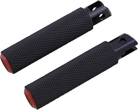 Knurled Footpegs - Red - FX/FL &