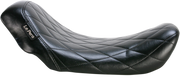 Bare Bones Solo Seat - Diamond Stitch - Black - Dyna '06-'17