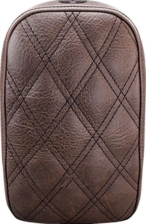 Detachable Pillion Pad - Lattice Stitched - Brown