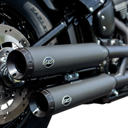 Grand National Race Mufflers for Softail - Black