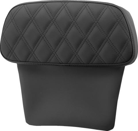 Chopped Tour Pak Backrest Pad - Step-Up - Black w/ Black Lattice Stitch - FLT/FLH &