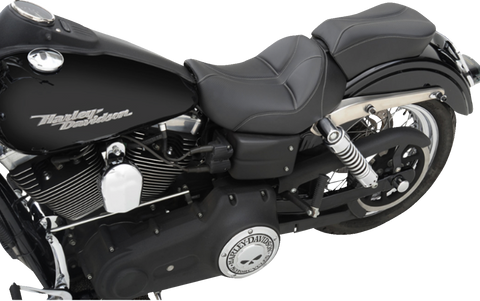 Dominator Solo Seat - w/o Backrest - Black w/ Gray Stitching - FL/FX &