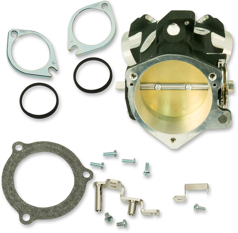Throttle Hog Cable Operated Throttle Body Kit - Black - 66 mm - 124" Engine