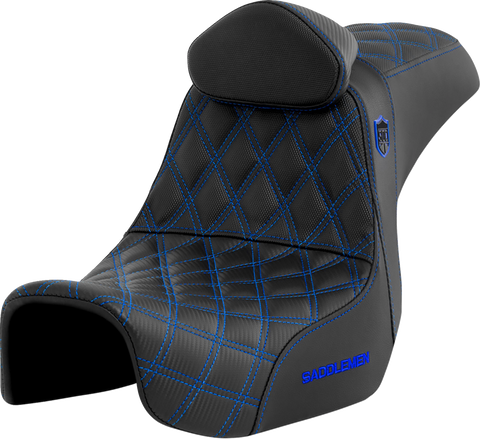 Pro Series SDC Performance Seat - w/ Backrest - Blue Stitch - Dyna &