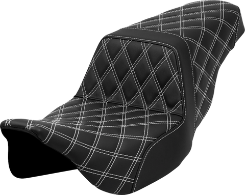Step-Up Seat - Lattice Stitch - White Stitch - FLH/FLT &