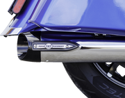 4" Broadhead Slip-On Mufflers - Slash Cut - Chrome