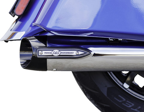 4" Broadhead Slip-On Mufflers - Slash Cut - Chrome