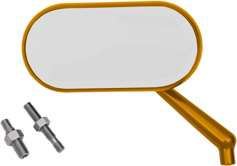 Mirror - Side View - Oval - Gold - Right