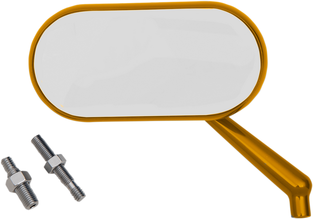 Mirror - Side View - Oval - Gold - Right