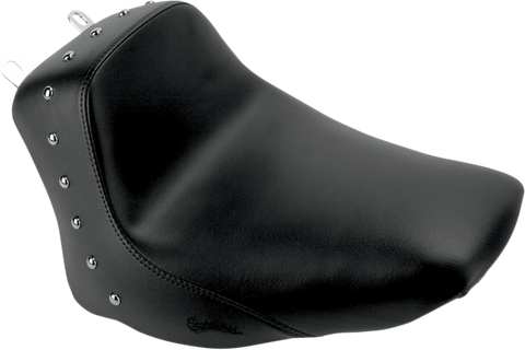 Heels Down Solo Seat - Without Backrest - Studded - Black - FLSTC