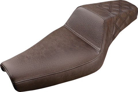 Step-Up Seat - Rear Lattice Stitch - Brown - XL