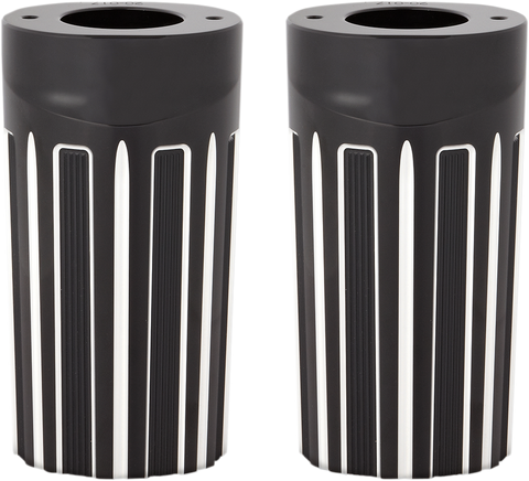 Fork Boot Covers - Black Anodized - 10-Gauge - FLHT