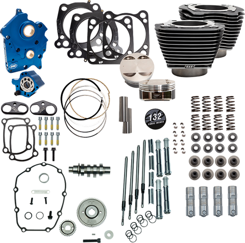 132" Power Pack - 550 Gear Drive - Water Cooled - Black Granite w/Highlight Fins - M8