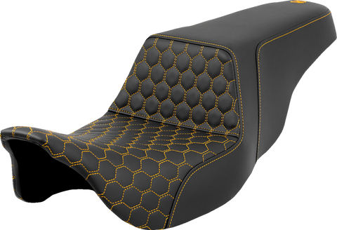 Step-Up Seat - Honeycomb - Gold Stitching - FL &