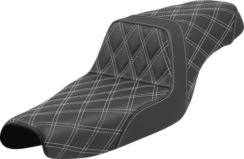 Step-Up Seat - Lattice Stitch - White Stitch - XL &