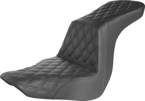 Step-Up Seat - Full Lattice Stitch - Black