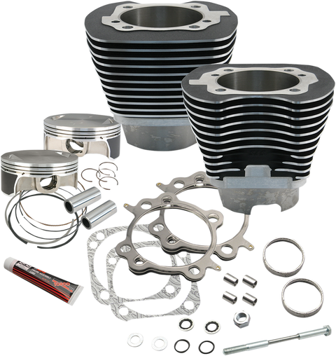 117" Big Bore Cylinder Kit - Wrinkle Black - Twin Cam