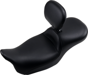 Maverick Daddy Long Legs Seat - With Backrest - Black - Smooth - FL '08-'23