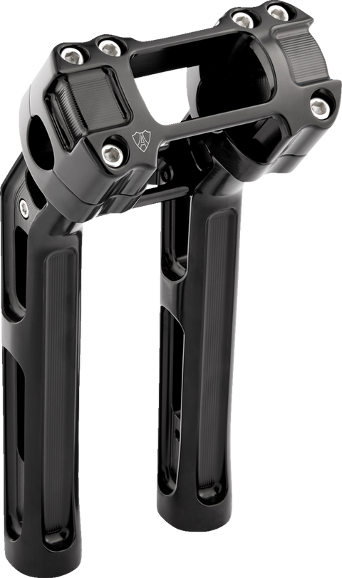 Method Kickback Handlebar Riser - Softail Gauge Cut-Out - 10" - Black
