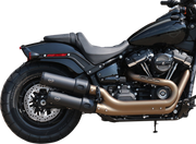 Ceramic Black Grand National Mufflers for Fat Bob