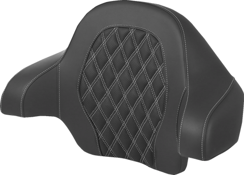 Tour-Pak® Backrest Pad - Lattice Stitch - Silver Stitch - FL &
