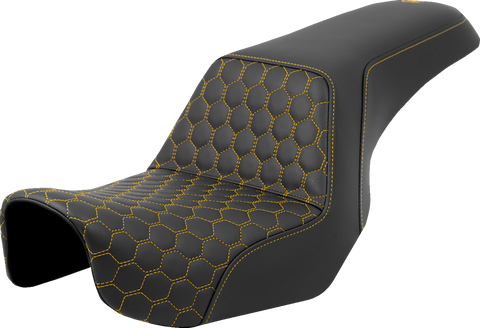 Step-Up Seat - Honeycomb - Gold Stitching - Dyna &