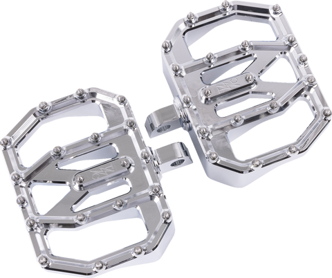 Mini Aggressor Floorboards - Chrome - Rear