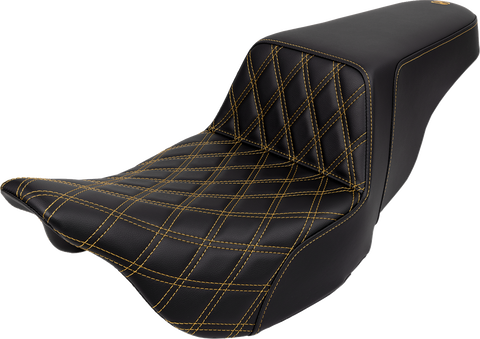 Step-Up Seat - Front Lattice Stitch - Gold Stitch - FLH/FLT &